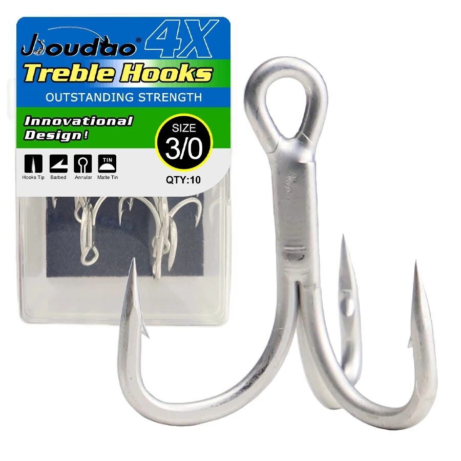 Fishing Hook Offset - Anzuelos triples de pesca de acero