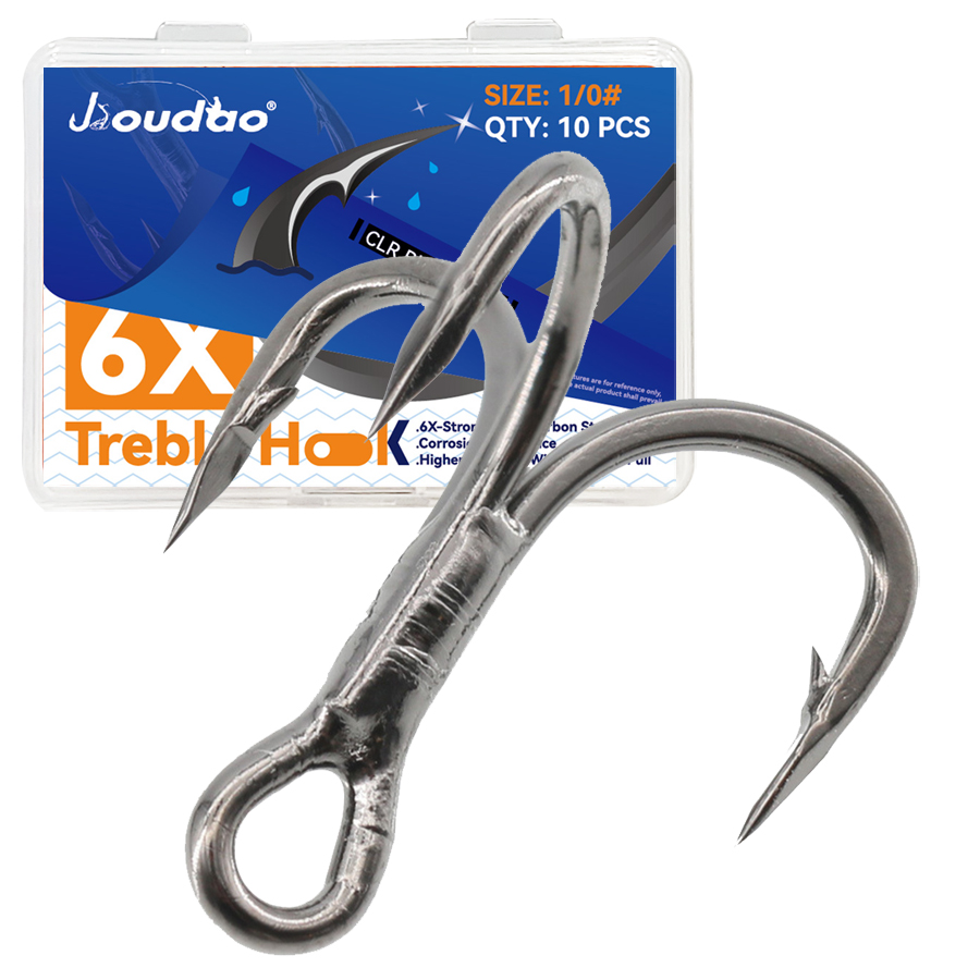 Fishing Hook Offset - 6X anzuelo triple de pesca 10