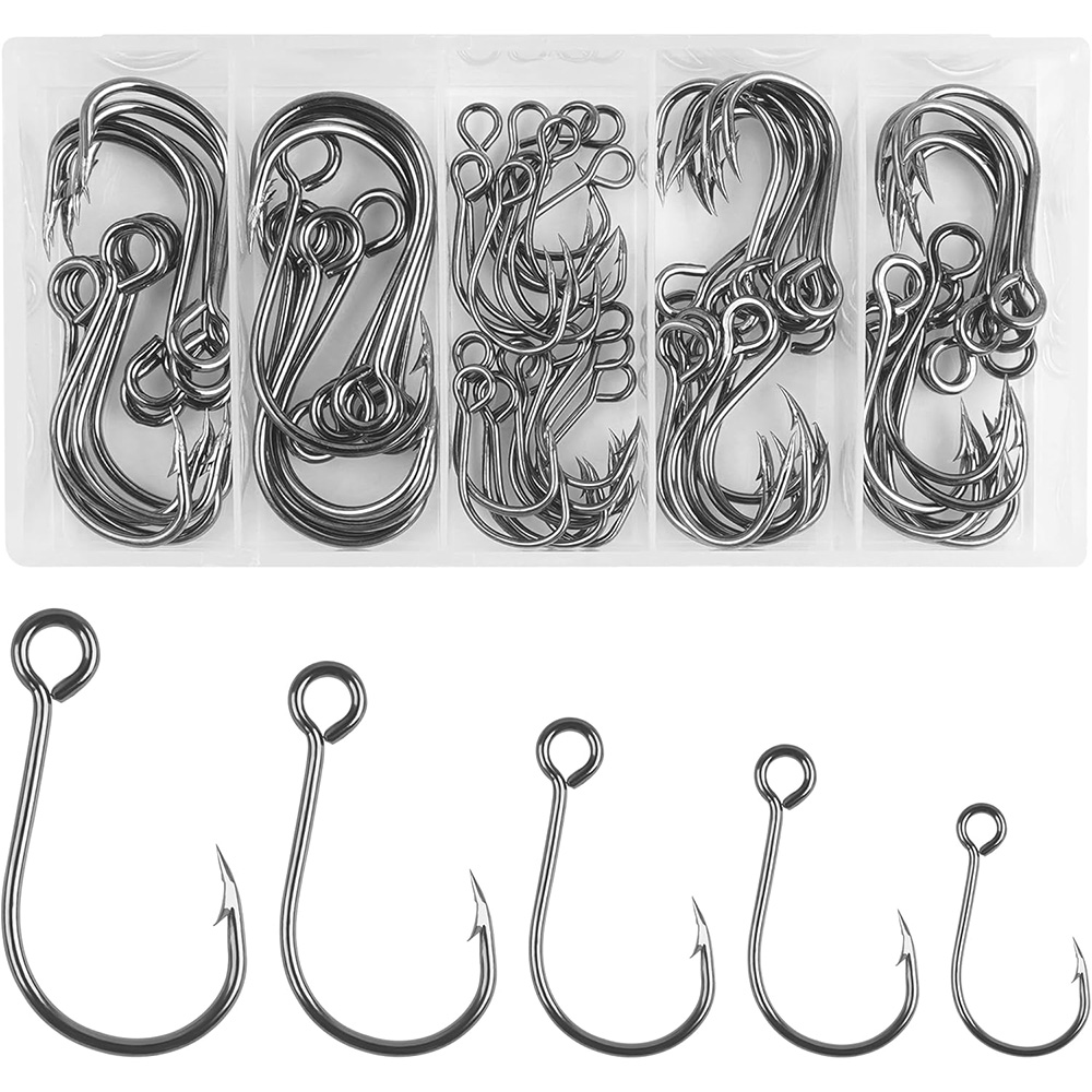 70 Uds. Anzuelos individuales  - Fishing Hook Offset reseña y precio